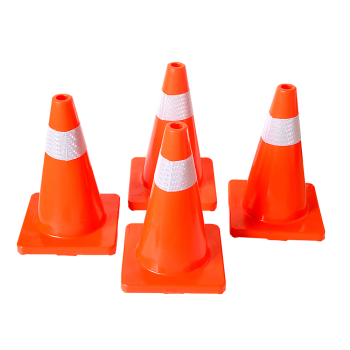 4pcs 45cm Road Traffic Cones Reflective Overlap Parking Emergency Safety Cone