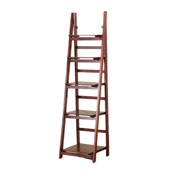 5 Tier Wooden Ladder Shelf Stand Storage Book Shelves Shelving Display Rack