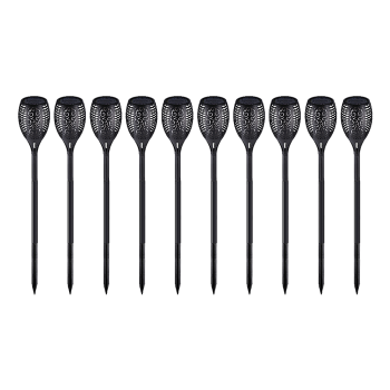 10 Pack Solar Torch Lights 96 LED Flickering Lighting Dancing Flame Garden Lamp