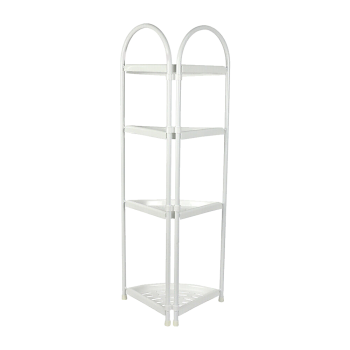 Shower Corner Shelf White Caddy Bathroom Shelves Organiser Bath Storage Rack 4