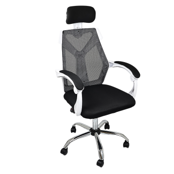 Office Chair Gaming Computer Chairs Mesh Back Foam Seat - White