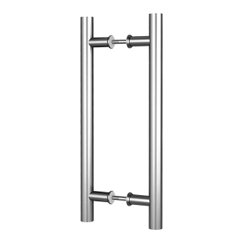 Round 300mm Push Pull Stainless Steel Door Handle Entrance Entry Shower Glass