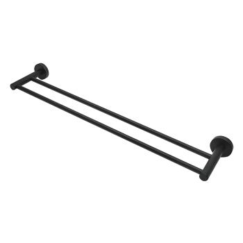 Single Classic Towel Bar Rail Bathroom Electroplated Matte Black Finish