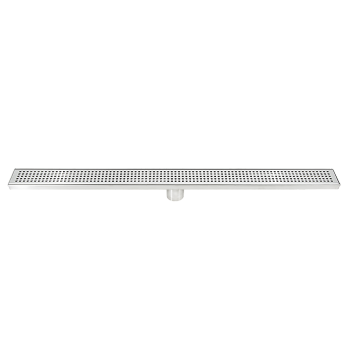 900mm Bathroom Shower Stainless Steel Grate Drain w/Centre outlet Floor Waste Square Pattern