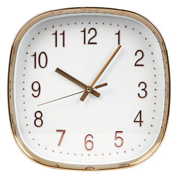 Modern Wall Clock Silent Non-Ticking Quartz Battery Operated Gold