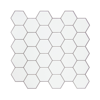 Tiles 3D Peel and Stick Wall Tile Hexagon White (30cm x 30cm x 10 sheets)