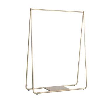 Gold Clothing Retail Shop Commercial Garment Display Rack