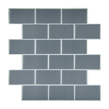 Tiles 3D Peel and Stick Wall Tile Dark Grey 10 Sheets