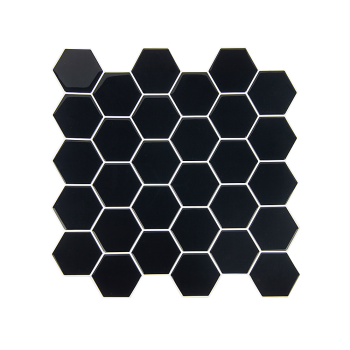 Tiles 3D Peel and Stick Wall Tile Hexagonal Mosaic Black 10 Sheets