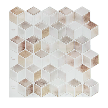 Tiles 3D Peel and Stick Wall Tile Shell Mosaic 10 Sheets