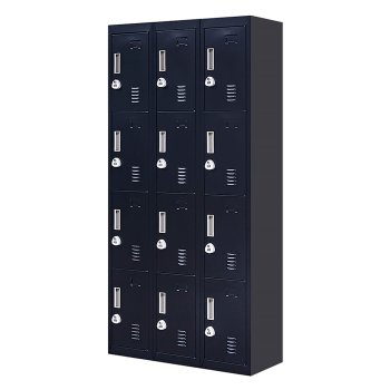 12-Door Locker for Office Gym Shed School Home Storage - 3-Digit Combination Lock