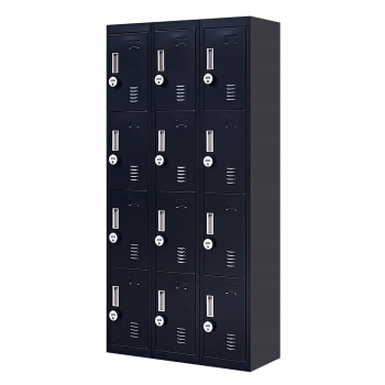 12-Door Locker for Office Gym Shed School Home Storage - 4-Digit Combination Lock