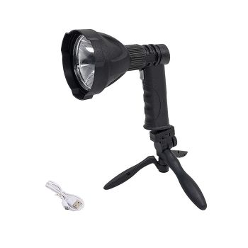 10W Handheld Spot Light Rechargeable LED Spotlight Hunting Shooting 12V