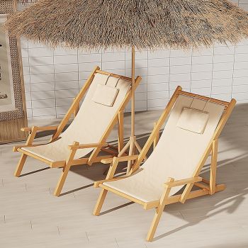 Premium Foldable Outdoor Sling Chair Patio Lounge