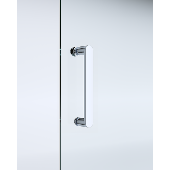 150mm Adjustable (1700x1010mm) Single Door Corner Sliding Glass Shower Screen in Chrome