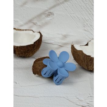 Claw Clip - Flower - Aegean Blue