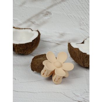 Claw Clip - Flower - Beige