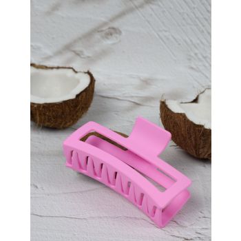 Claw Clip - Jumbo Elongated Rectangle - Pink