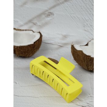 Claw Clip - Jumbo Elongated Rectangle - Yellow