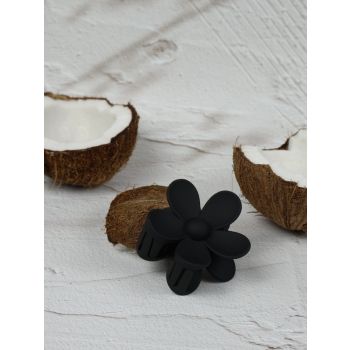 Claw Clip - Flower - Black