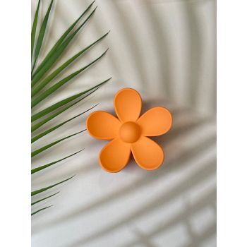 Claw Clip - Flower - Orange