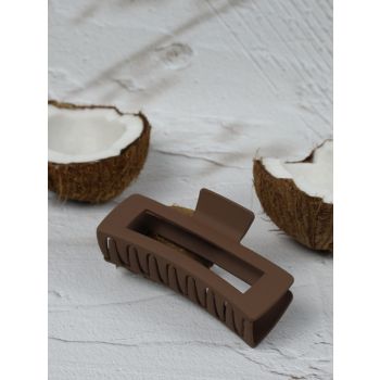 Claw Clip - Jumbo Elongated Rectangle - Chocolate