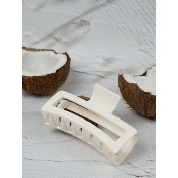 Claw Clip - Jumbo Elongated Rectangle - Ivory