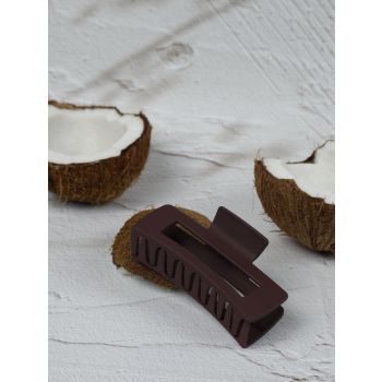 Claw Clip - Medium Elongated Rectangle - Cocoa