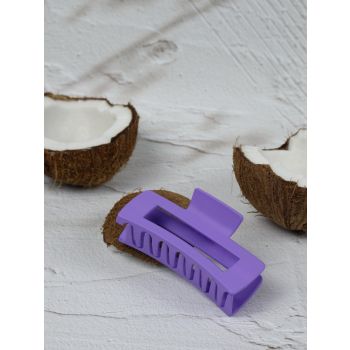 Claw Clip - Medium Elongated Rectangle - Purple