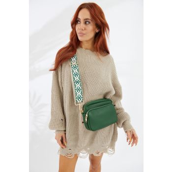 Vegan PU Leather California Crossbody - Jungle Green