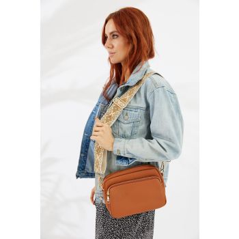 Vegan PU Leather California Crossbody - Tan