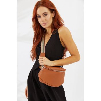 Vegan PU Leather Florida Crossbody - Tan