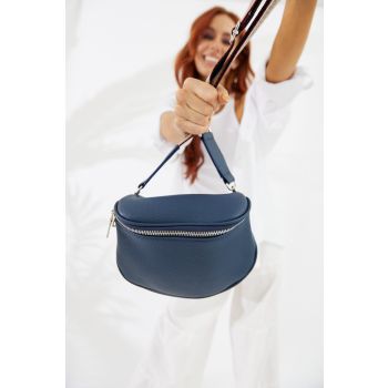 Vegan PU Leather Florida Crossbody - Navy