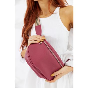 Vegan PU Leather Florida Crossbody - Berry