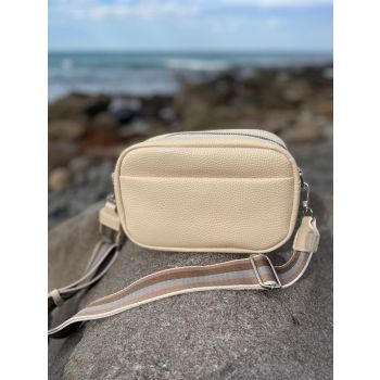 Vegan PU Leather Melbourne Crossbody - Ivory