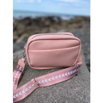 Vegan PU Leather Melbourne Crossbody - Pink