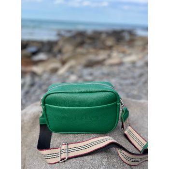 Vegan PU Leather Melbourne Crossbody - Emerald Green