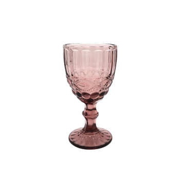 Faubourg Embossed Wine Glass - 310ml purple