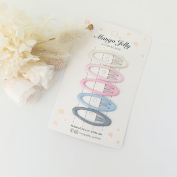 MANGO JELLY Butter Cream Hair Clips Collection - Ice cream Oval - One Pack