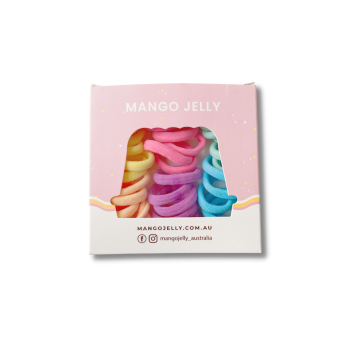 MANGO JELLY Metal Free Hair Ties (3cm) - Classic Pastel 36P - One Pack