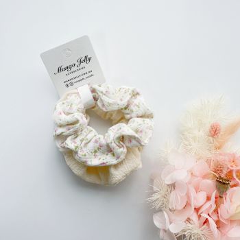 MANGO JELLY Scrunchies 2P - Cream