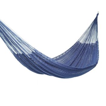 Outdoor undercover cotton Mayan Legacy hammock King size Blue