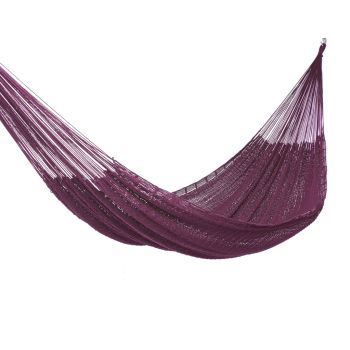 Outdoor undercover cotton Mayan Legacy hammock King size Maroon