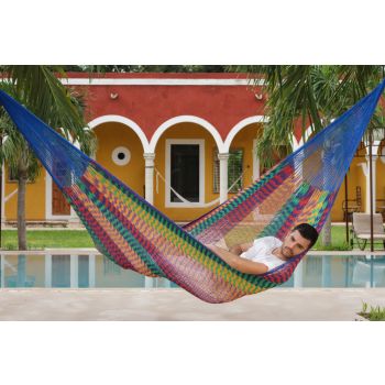 Outdoor undercover cotton Mayan Legacy hammock King size Mexicana