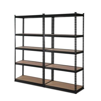 Giantz 2x1.8M Garage Shelving Warehouse Rack Pallet Racking Storage Shelve Black